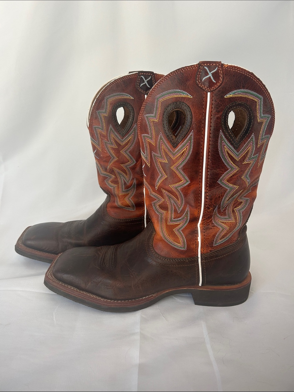 Twisted X Crepe Sole Square MHM0014 Western Boots Brown size 8 EE